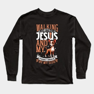 Jesus and dog - Podenco Andaluz Long Sleeve T-Shirt